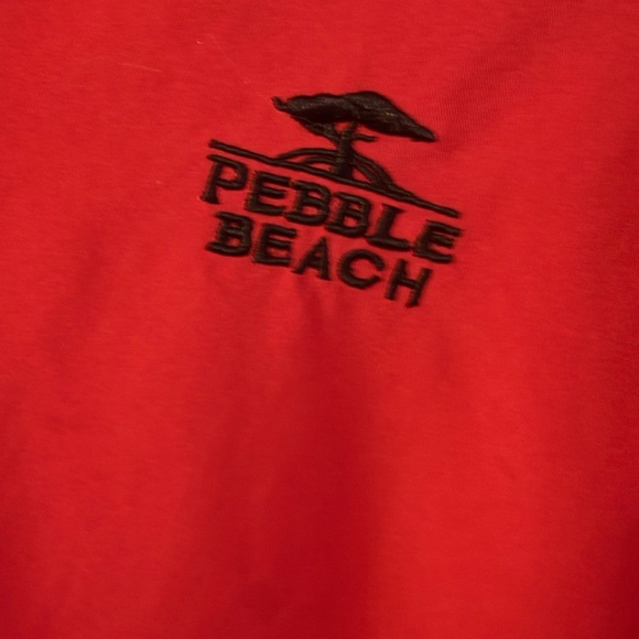 Pebble Beach Golf Zip Up Jacket Mens XL Red Zip Off Sleeves Chest Logo - Picture 3 of 16